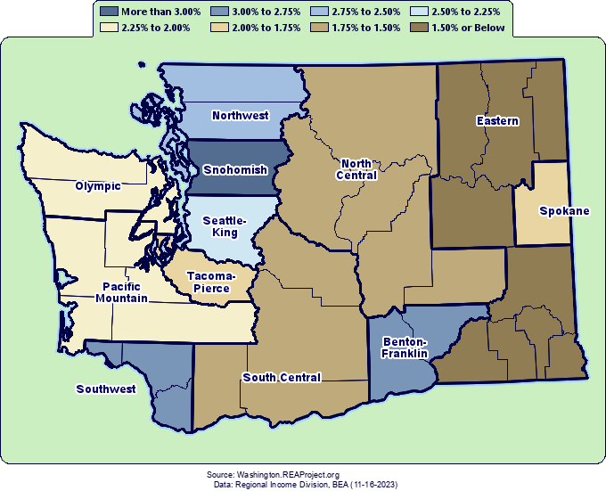 Total Employment Growth by
Washington
